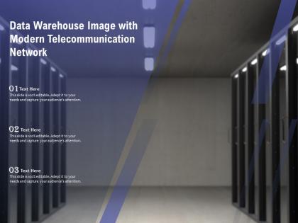 Data warehouse image with modern telecommunication network