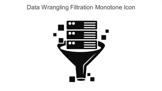 Data Wrangling Filtration Monotone Icon In Powerpoint Pptx Png And Editable Eps Format