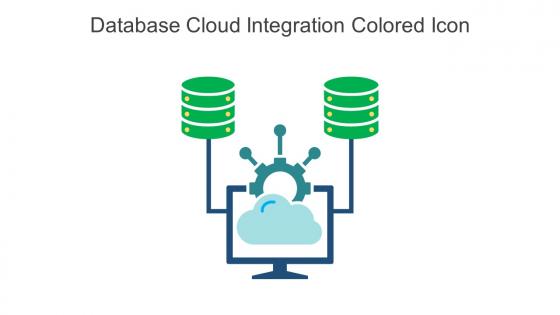 Database Cloud Integration Colored Icon In Powerpoint Pptx Png And Editable Eps Format