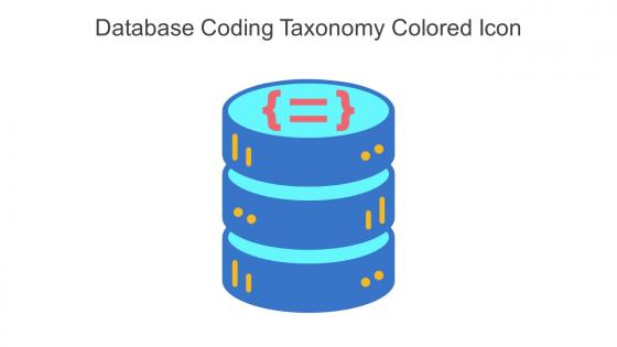 Database Coding Taxonomy Colored Icon In Powerpoint Pptx Png And Editable Eps Format