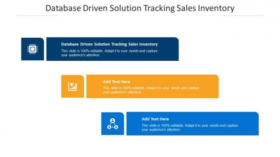 Database Driven Solution Tracking Sales Inventory Ppt Powerpoint Presentation Pictures Cpb