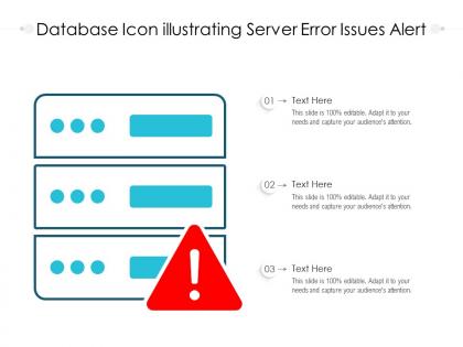 Database icon illustrating server error issues alert