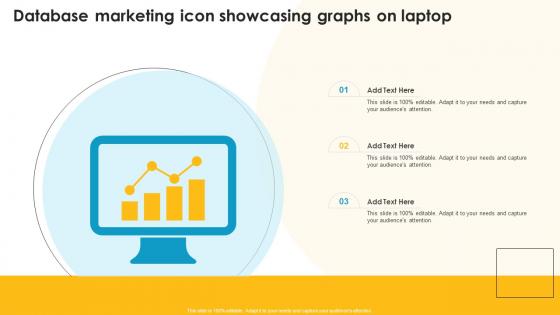 Database Marketing Icon Showcasing Graphs On Laptop