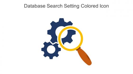 Database Search Setting Colored Icon In Powerpoint Pptx Png And Editable Eps Format