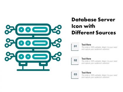 Database server icon with different sources