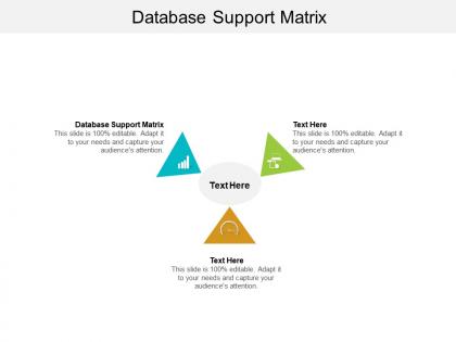 Database support matrix ppt powerpoint presentation inspiration design ideas cpb