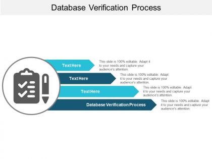 Database verification process ppt powerpoint presentation designs cpb