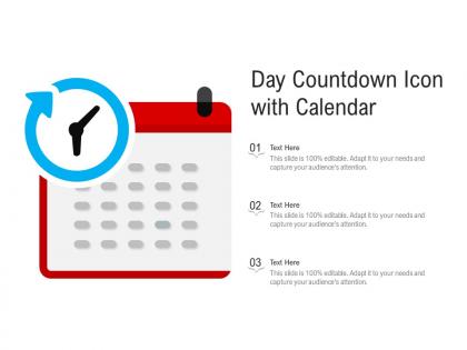 Day countdown icon with calendar