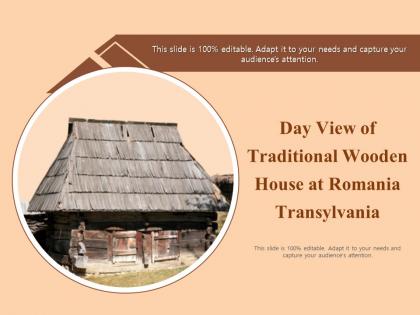 Day view of traditional wooden house at romania transylvania