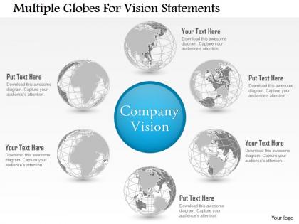 Dc multiple globes for vision statements powerpoint template