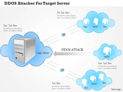 Ddos attacker for target server ppt slides