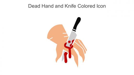 Dead Hand And Knife Colored Icon In Powerpoint Pptx Png And Editable Eps Format