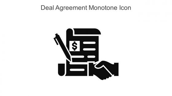 Deal Agreement Monotone Icon In Powerpoint Pptx Png And Editable Eps Format