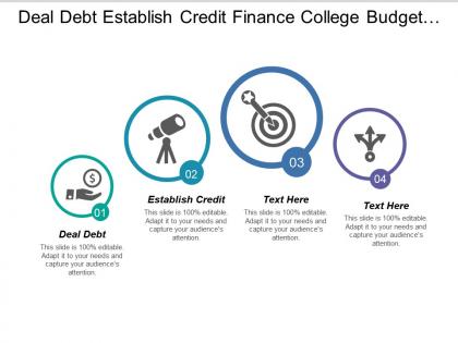 Deal debt establish credit finance college budget money