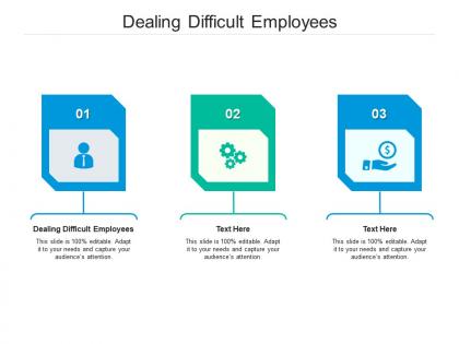 Dealing difficult employees ppt powerpoint presentation visual aids slides cpb