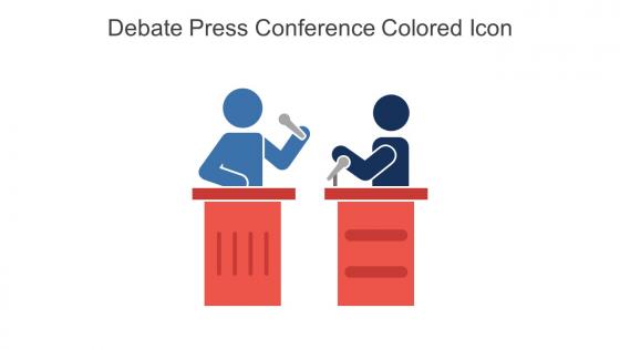 Debate Press Conference Colored Icon In Powerpoint Pptx Png And Editable Eps Format