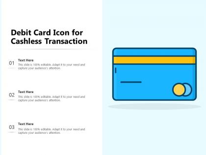 Debit card icon for cashless transaction
