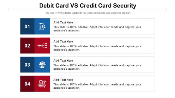 Debit Card VS Credit Card Security Ppt Powerpoint Presentation Outline Graphic Cpb