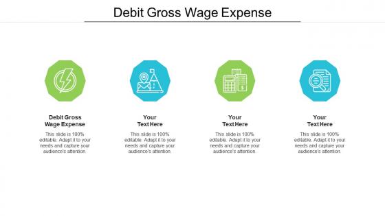 Debit gross wage expense ppt powerpoint presentation file template cpb