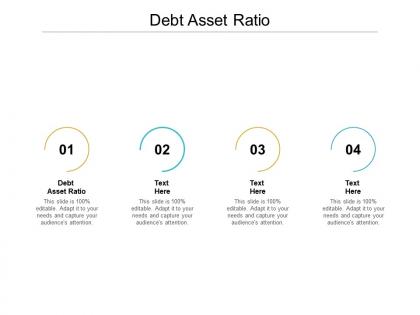 Debt asset ratio ppt powerpoint presentation professional graphics tutorials cpb