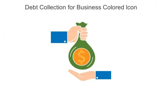 Debt Collection For Business Colored Icon In Powerpoint Pptx Png And Editable Eps Format
