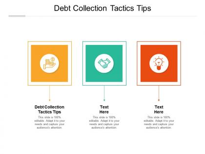 Debt collection tactics tips ppt powerpoint presentation show outfit cpb