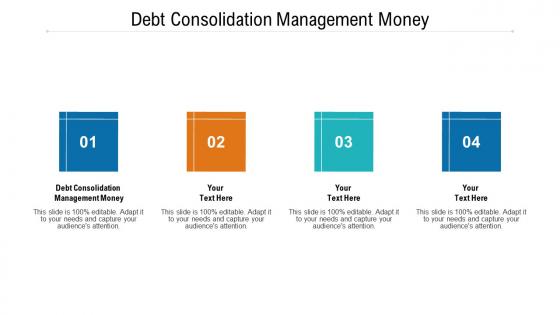 Debt consolidation management money ppt powerpoint presentation ideas icon cpb