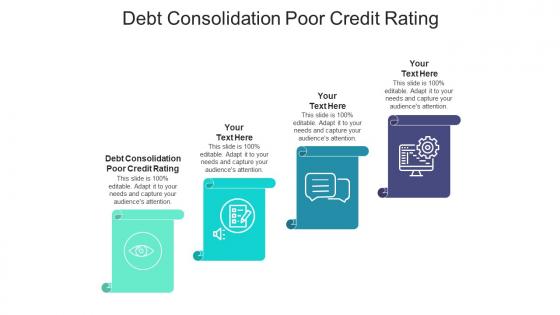 Debt consolidation poor credit rating ppt powerpoint presentation pictures show cpb