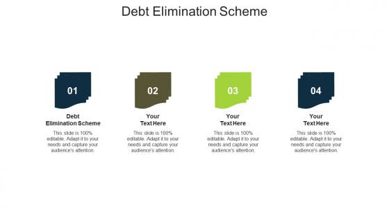 Debt elimination scheme ppt powerpoint presentation gallery ideas cpb