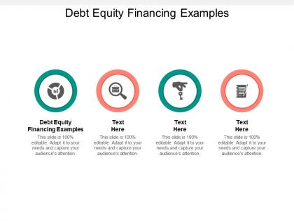 Debt equity financing examples ppt powerpoint presentation slides show cpb