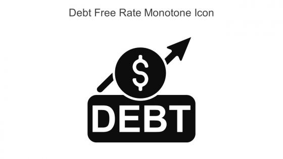 Debt Free Rate Monotone Icon In Powerpoint Pptx Png And Editable Eps Format