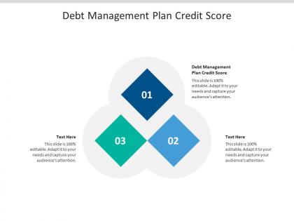 Debt management plan credit score ppt powerpoint presentation layouts design templates cpb