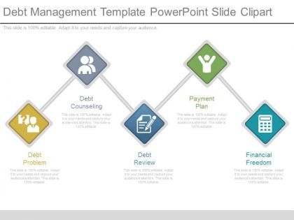 Debt management template powerpoint slide clipart