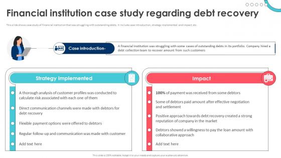 Debt Recovery Process Financial Institution Case Study Regarding Debt Recovery