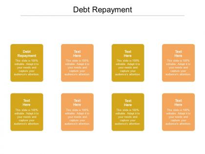 Debt repayment ppt powerpoint presentation gallery layout ideas cpb