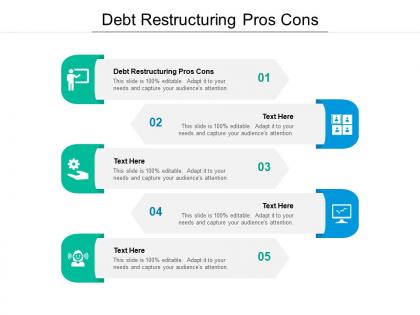 Debt restructuring pros cons ppt powerpoint presentation styles format cpb