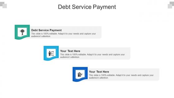 Debt service payment ppt powerpoint presentation styles outfit cpb