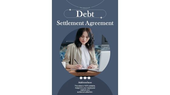 Debt Settlement One Pager Sample Example Document