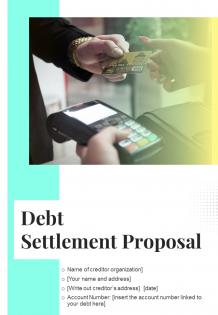 Debt Settlement Proposal Report Sample Example Document