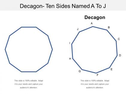 Decagon ten sides named a to