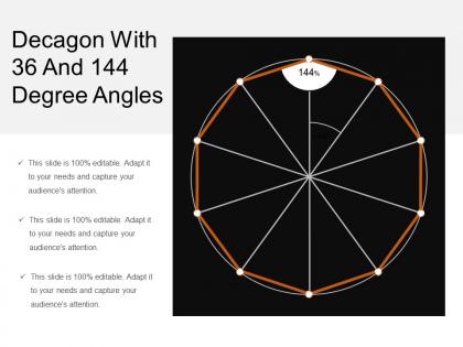 Decagon with 36 and 144 degree angles