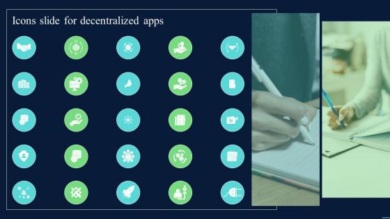 Decentralized Apps Icons Slide For Decentralized Apps Ppt Portfolio Templates