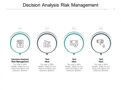 Decision analysis risk management ppt powerpoint presentation styles skills cpb