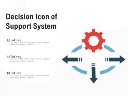 Decision icon of support system