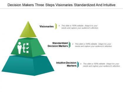 Decision makers three steps visionaries standardized and intuitive
