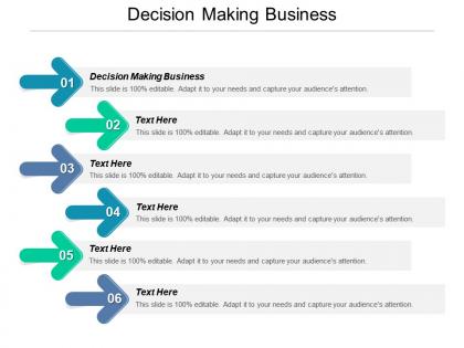 Decision making business ppt powerpoint presentation file design templates cpb