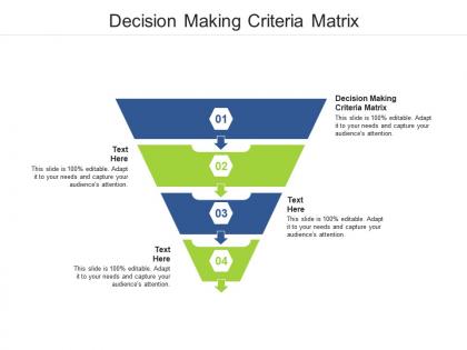 Decision making criteria matrix ppt powerpoint presentation styles templates cpb