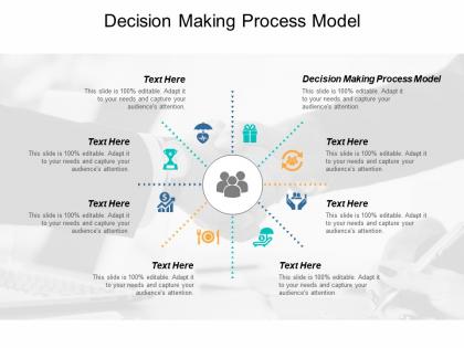 Decision making process model ppt powerpoint presentation portfolio visual aids cpb