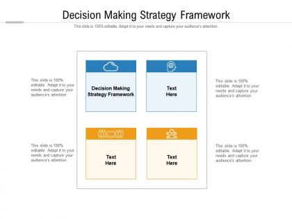 Decision making strategy framework ppt powerpoint infographics file formats cpb