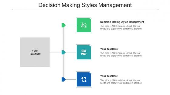 Decision Making Styles Management Ppt Powerpoint Presentation Slides Shapes Cpb